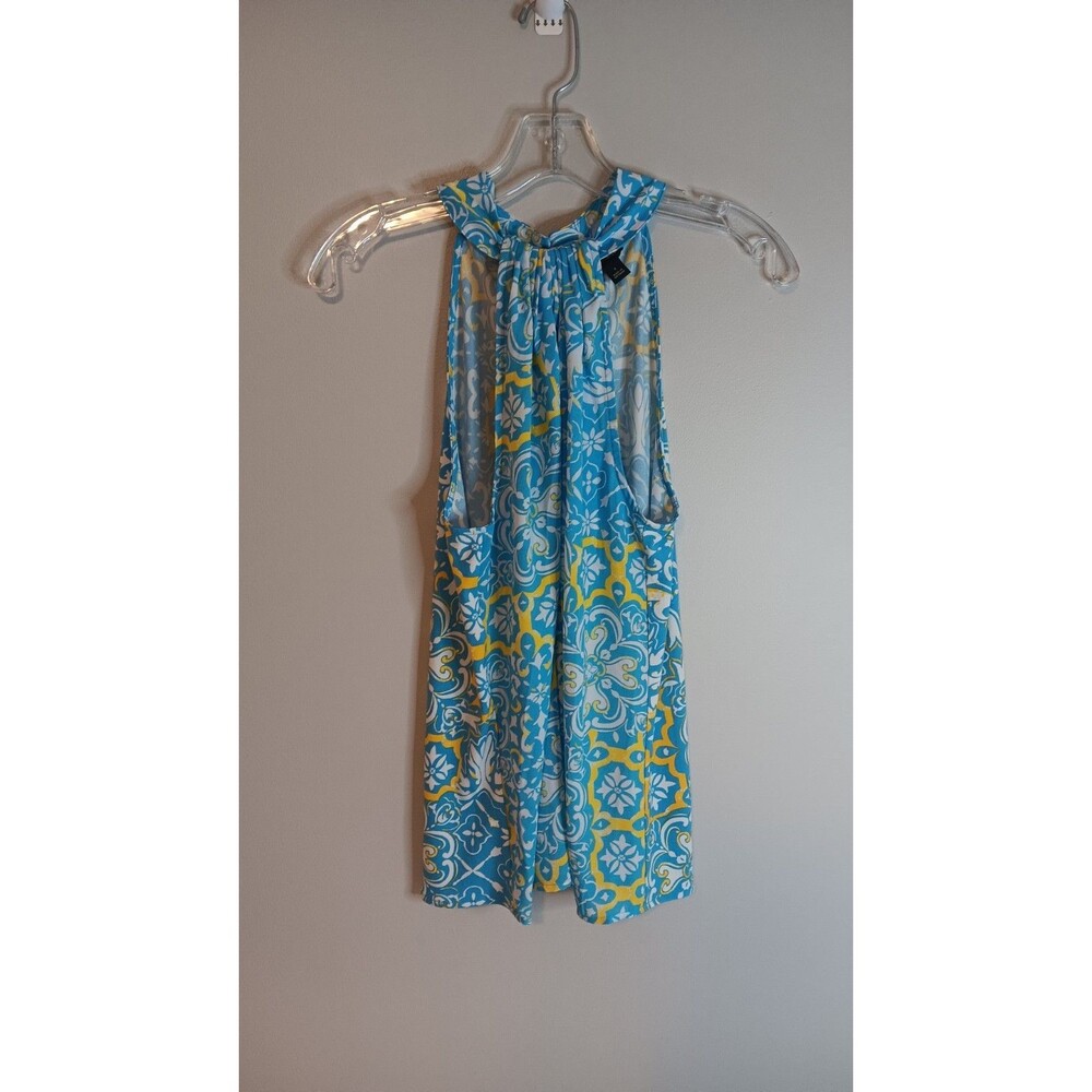 Ann Taylor Halter Neck Blouse Top Sz Small Retro 70s